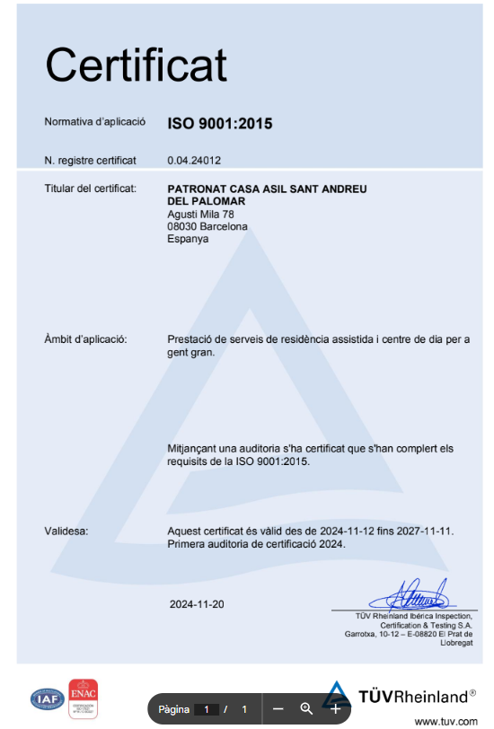 cerficicat ISO9001